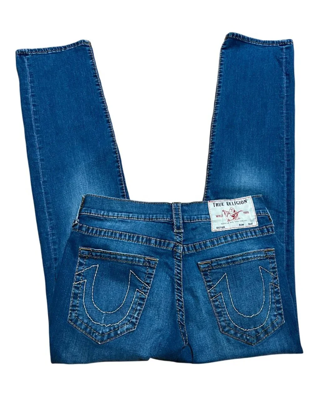 True Religion World Tour Geno Relaxed Slim Flit Distressed Denim Jeans, Men's 32